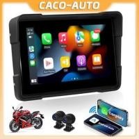 ราคา รถจักรยานยนต์ระบบนําทางรถยนต์ carplay การเชื่อมต่อโทรศัพท์มือถือ 5 นิ้ว IPX8 กันน้ํา HD voice assistant หน้าจอ IPS GPS 32G (29531575934)