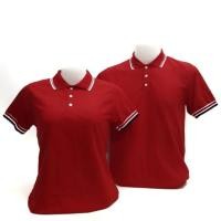 ราคา เสื้อโปโลสีแดง เสื้อคอปก แขนสั้น สีแดง ปกขลิบขาว 2 เส้น ปลายแขนขลิบขาว-ดำ LRD05 (5731943871)