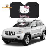 ราคา ม่านบังแดดรถยนต์ Hello Kitty ม่านบังแดดกระจกรถยนต์แบบพับได้ กันแดด ด้านหน้า ม่านบังแดดรถยนต์ ม่านบังแดด (41430013098)