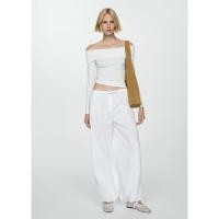 ราคา [MANGO] T-SHIRT BARDOT / Off shoulders T-shirt Ref: 67007971 (29391112677)