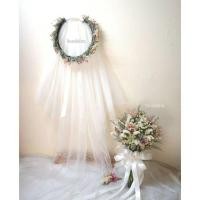 ราคา Wedding set 2 : ช่อดอกไม้แห้ง บูเก้ มงกุฏดอกไม้ เวลเจ้าสาว ขอแต่งงาน ถ่ายพรีเวดดิ้ง งานแต่ง เลือกสีได้ (64675582)