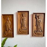 ราคา ภาพวาดไม้ Three Saints - Moc Decor - ภาพวาดตกแต่งบ้าน - ฝึกตกแต่งมุม - ภาพวาดพระพุทธรูป (48850900760)