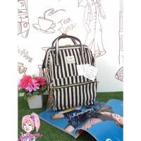 ราคา ANELLO กระเป๋าเป้ รุ่น MINI Casual Fabric Square แถบสีดำ (124120092)