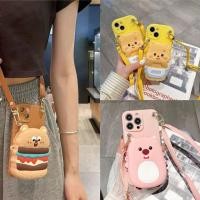 ราคา Pura 70 เคสมือถือแบบเอียงกระจายเคสกระเป๋าสตางค์ลายหมีลายการ์ตูน เคสป้องกันแบบกระเป๋าสตางค์ Pura 70 Pro แบบกระเป๋าใส่บัตรแบบสายคล้อง นุ่ม (43880141512)