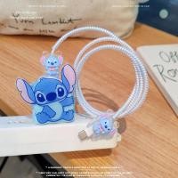 ราคา Cute Stitch Charger Protector Case Set 18/20W Soft Charger Case Cable Protector for iPhone 18/20W (42958329154)