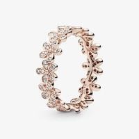 ราคา พร้อมส่ง 54‼️ Daisy 14k rose gold-plated ring with clear cubic zirconia Pandora แท้ แหวนเดซี่โรสโกล (24483125395)
