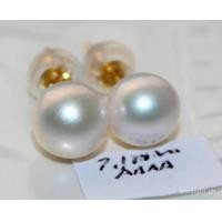 ราคา 2021 The Beautiful 18k Pure Gold AAA 13-12mm South Sea White Pearl round Pearl Stud ต่างหู (50259723016)