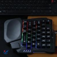 ราคา JDZLU One Handedly Keyboard, Mini Ultra-slim Single Handed Numpad USB แบบมีสาย 3 สี Backlight Gaming Mechanical Keyboard Desktop PC (56811424940)