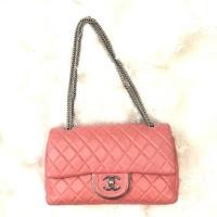 ราคา Used in good Condition Chanel Classic 10” Lamb Skin Holo 11 อปก.ถุงผ้า (5223320254)