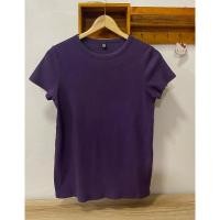 ราคา Uniqlo เสื้อยืดผ้าร่องสีม่วง (24235965342)