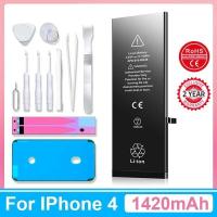 ราคา Xdou แบตเตอรี่โทรศัพท์2023สำหรับ Iphone4 Iphone 4 4G พร้อมชุดเครื่องมือซ่อมฟรี1420mah แบตเตอรี่ความจุสูง (24824990733)