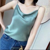 ราคา เสื้อสายเดี่ยว เสื้อคอถ่วง ผ้าซาติน สีเขียวมิ้นท์ Free size (6563571920)
