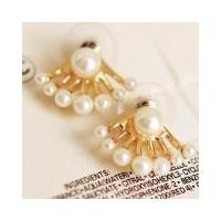 ราคา TANITTgems ต่างหูทองทรงพัดประดับไข่มุกแก้วญี่ปุ่น. (8224110352)