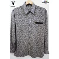 ราคา PLAYBOY แท้ เสื้อเชิ๊ตแขนยาวเทาลายสปอต (1531271945)