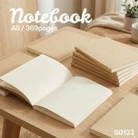 ราคา S0133 สมุดโน้ต ปกคราฟท์ A5 เล่มหนา จดบันทึก 369หน้า สมุด DIY สมุดจดเลคเชอร์ สมุดสเก็ตช์ภาพ (43278328949)