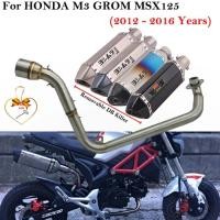 ราคา Full System For HONDA M3 GROM MSX 125 MSX125 2012 - 2016 Yoshimura Motorcycle Exhaust Front Link Pi (46304699811)