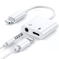 ราคา Type-C to 3.5mm Audio Adapter IP-3.5mm+IP สายแปลงหูฟังพร้อมพอร์ตชาร์จ รองรับฟังเพลงและชาร์จพร้อมกัน (46758944171)