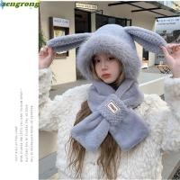 ราคา ZENGRONG ชุดหมวกและเครื่องประดับสำหรับผู้หญิง สไตล์กระต่ายน่ารัก สำหรับฤดูหนาว (29543757070)