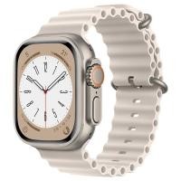 ราคา เหมาะสําหรับ apple Watch Silicone Ocean Strap apple watch8/9/10 ultra5.23-150 (41931130766)