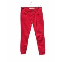 ราคา (ของแท้100%) กางเกงยีนส์สีแดงยี่ห้อZara มือสอง (46956680584)