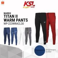 ราคา WARRIX กางเกงวอร์มขายาว รุ่น TITAN II (WP-223WRACL30) Micro polyester Jogger Pants สีดำ/น้ำเงิน/แดง (12196696302)