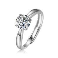 ราคา FANCIME 14K ทองคําขาวเงินสเตอร์ลิง 1 กะรัต 6.5 มม.EF สี VVS Moissanite สี่ง่ามการตั้งค่า Minimalist จําลองเพชรหมั้นแหวนสําหรับเครื่องประดับสตรี (42859071135)