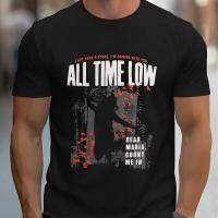 ราคา เสื้อยืดวงดนตรี All Time Low สไตล์กอธพังก์ร็อกสำหรับผู้ชาย - ผ้าฝ้ายหนา 230 กรัม (43629715520)