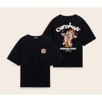 ราคา เสื้อยืด Carnival X Burger King Oversize ดำ ขาว Black White โอเวอรไซส (47909672331)