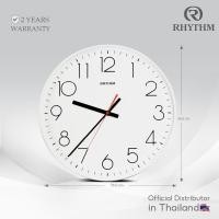ราคา นาฬิกาแขวนผนัง RHYTHM นาฬิกาแขวนมินิมอล ตัวเลขสามมิติ ขอบขาว 36 ซม.-CMG602NR03 (23600230234)