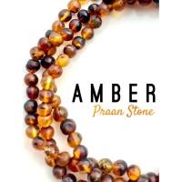 ราคา สร้อยคอประคำเม็ดกลม อำพันดิบพม่าแท้ธรรมชาติ 6.7 mm. 88 cm. (41031471074)