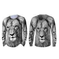 ราคา LION - เสื้อยืดแขนยาวสิงโตขาว / เสื้อสิงโตขาว / เสื้อยืดภาพสิงโตพิมพ์ลายเต็ม (51157894597)
