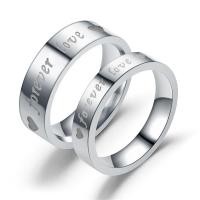 ราคา 6mm/4mm แฟชั ่ นสแตนเลส Love แหวน Forever Love Letter แหวนคู ่ แฟชั ่ นเครื ่ องประดับแหวน (25181771412)