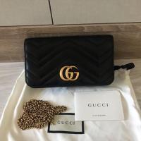 ราคา LIKE NEW GUCCI BLACK MARMONT 2.0 BAG WOC (2018) (3904617064)