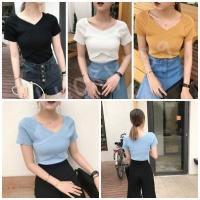 ราคา พร้อมส่ง เสื้อไหมพรม ไขว้หน้า ทรงสวย สไตล์เกาหลีคูลๆ (2710093057)