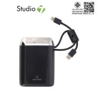 ราคา พาวเวอร์แบงค์ TECHPRO 20000 mAh Built-In Cable 22.5W 1076-2D (CCC) Navy Blue by Studio7 (53461084485)