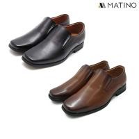 ราคา MATINO SHOES รองเท้าคัทชูหนังวีแกน รุ่น MC/B 5537 - BLACK/TAN (4444763141)