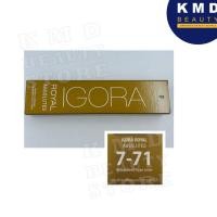 ราคา Schwarzkopf Igora Royal ครีมเปลี่ยนสีผม ชวาร์สคอฟ อีโกร่า รอแยล สีบลอนด์กลางสีทองแดง เบอร์ 7-71 (6771809045)