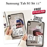 ราคา ปลอกอะคริลิค Samsung Galaxy Tab S9 FE S8 S7 11 นิ้ว 2023 2022 2021 WiFi 5G LTE SM X516 X710 X706 T870 Softcase Aesthetic Matte แท็บเล็ตโปร่งใส Motif Hardcase Kesing (44222507010)