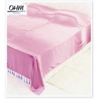 ราคา OHM ผ้าคลุมเตียง ผ้าซาตินแท้ 440 เส้น สีโอรสชมพู (6326136227)