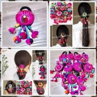ราคา balinum(ราคาต่อชิ้น)ยางรัดผมชาวเขาชาวดอย ที่มัดผมพวงมาลัยดอกไม้/หมวกปอมปอมแฮนด์เมด DIY สไตล์โบฮีเมียน ผู้ใหญ่/เด็กใช้ได้ (23844428456)