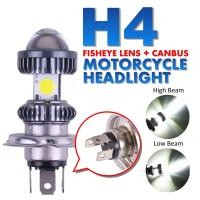 ราคา 1PC H4 CANBUS รถจักรยานยนต์ Fisheye เลนส์ไฟหน้าสีขาวสีเหลืองรถจักรยานยนต์ Yamaha Kawasaki Modenas (42313835734)