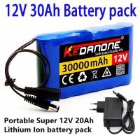ราคา แบตเตอรี่ลิเธียมไอออน 12V20AH /30AH [Battery 12V lithium] แบตเตอรี่แบบชาร์จ + เครื่องชาร์จ, แบตแบตเตอรี่ 12V (18174492062)