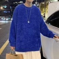 ราคา ฤดูใบไม้ร่วงฤดูหนาวแฟนสไตล์หนาหลวมสไตล์ขี้เกียจเสื้อถักสีทึบเรียบง่ายรอบคอเสื้อกันหนาวสีขาวชายเกาหลีรุ่นแนวโน้ม (50261687526)