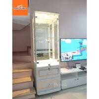 ราคา ตู้โชว์ ตู้โชว์กระจก*มีไฟดาวไลท์ W60xD48xH200cm [สินค้ามีพร้อมส่ง]Brownfurniture (19151883050)