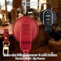 ราคา หนังกุญแจรถสําหรับ MINI COOPER MIN-A4 Mini Cooper Smarkey Key 4 ปุ่มฝาครอบหนังวัวแท้ Pressed พร้อม Hand-Sewn รูปแบบ (42327894010)