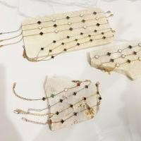 ราคา สร้อยข้อมือสร้อยข้อเท้าทับทิม - สร้อยข้อเท้าดอกไม้โคลเวอร์ไทเทเนียมป้องกันสนิมของผู้หญิง (ฟรีกล่อง) (47960453459)