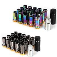 ราคา R40 Neo Chrome ไทเทเนียมล้อขอบ Lug ถั่วเหล็กล็อค Anti Theft Racing Composite Lug Nuts M12x1.5 และ M12x1.25 (29439138294)