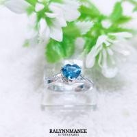 ราคา C6402งานสั่งทำ แหวนพลอยโทพาซแท้ ( Natural Topaz ) เฉดสีลอนดอน ตัวเรือนเงินแท้925 ชุบทองคำขาว,ชุบทอง,ชุบพิงค์โกลด์ (28131537205)
