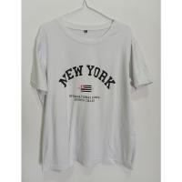 ราคา เสื้อยืดคอกลมสีขาว สกรีน NEW YORK อก 44" ยาว 24" (14288364105)