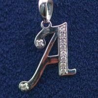 ราคา จี้อักษร A-Z ฝังเพชรแท้ธรรมชาติ ทองคำ 9K ดีไซน์เฉพาะคุณ (41370514167)